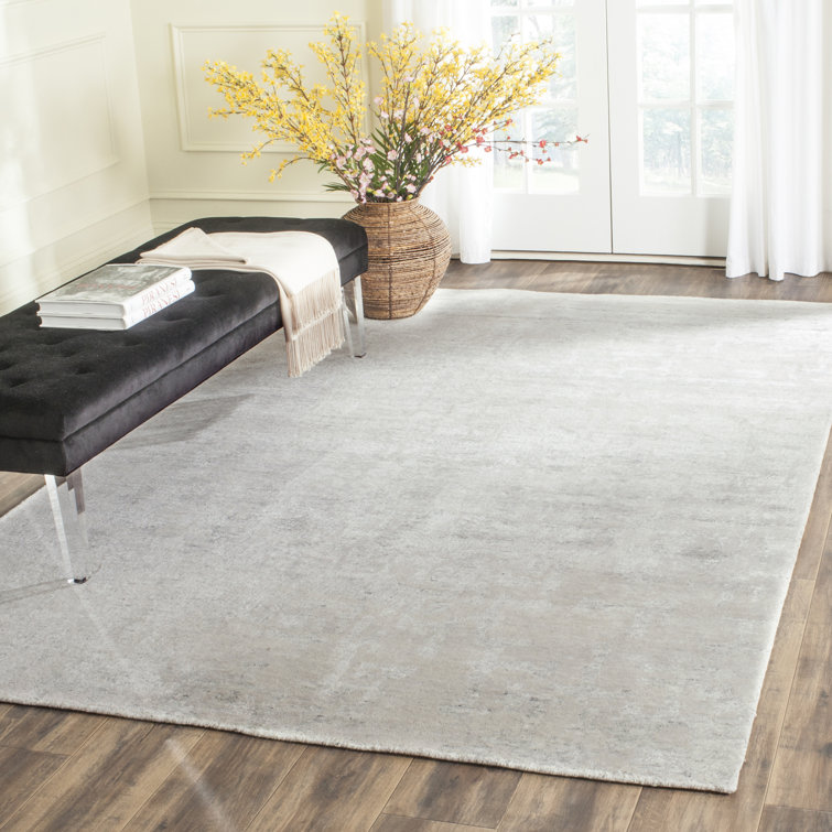 17 Stories Tyrol HandKnotted Gray Area Rug Wayfair